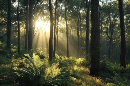 Exploring the lush botany and stunning ecosystem of Otways in Australia during sunrise, Botany and ecosystem of Otways Travel to Australia Victoria nature reserve