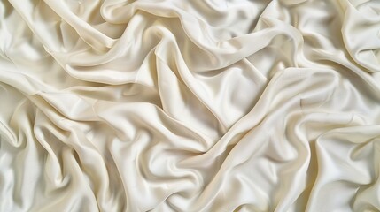 Obraz premium Whispers of Movement: Harnessing the Grace and Versatility of White Undulating Fabric Backdrops in Visual Storytelling A white undulating fabric background blends softness with dynamic energy, offerin