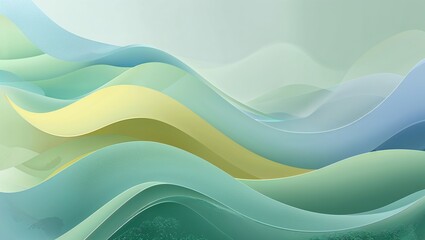 Soothing Pastel Green Abstract   Calming Waves Representing Mental Health and Inner Peace , retro background , background wallpaper , image , photo ,wave background , calm background