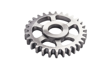 Metal gear with a hole in the middle