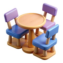 colorful wooden chair