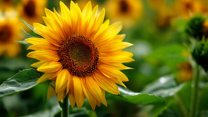 Obraz premium Sunflower wallpaper 