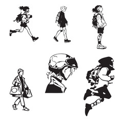 vector illustration of a girl