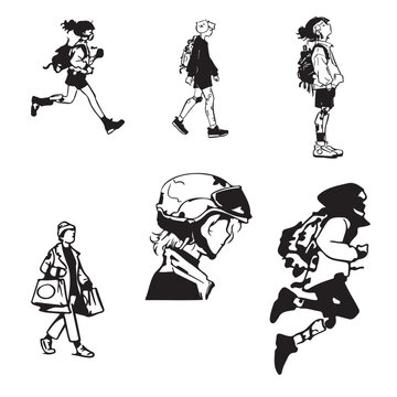 vector illustration of a girl