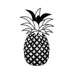 Obraz premium Pineapple icons set. Pineapple silhouette vector art icons set. pineapple fruit icon designs Symbol Isolated, Vector Illustration.
