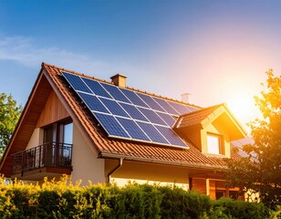 Fototapeta premium Solar panels, eco-friendly energy