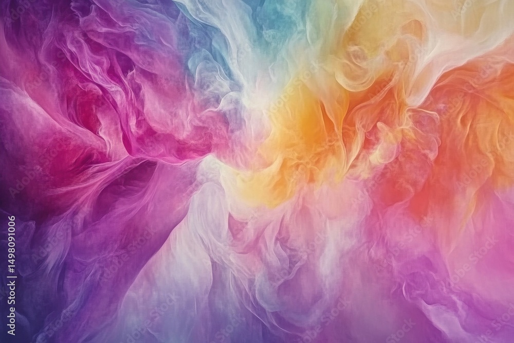 Poster colorful abstract composition with soft hues blending into one another in a harmonious way, abstract