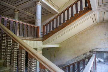 wide staircase Abandoned Sanatorium in Tskaltubo