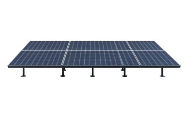 Solar panel is shown on a white background