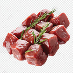 vector raw meat with herbs