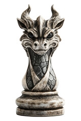 Isolated Dragon Knight Chess Piece Dark