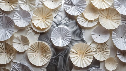 Obraz premium Abstract paper fan pattern background texture