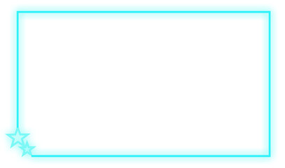 blue neon glowing frame