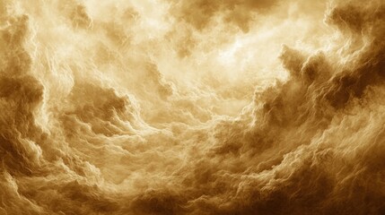 Obraz premium Golden cloudscape, dramatic sky, atmospheric texture, background for design