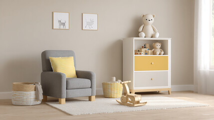 modern childrens room design focusing on safety and aesthetics featuring soft colors ergonomic furniture and