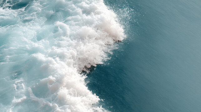 aerial view of oceanic currents captured from moving ship showcasing dynamic patterns of water