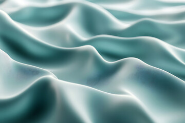 Obraz premium Smooth mint green liquid texture with glossy and flowing details, ideal for cosmetics