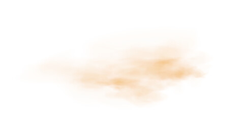 Soft Amber Smoke Cloud Floating in Air – Abstract Brownish Mist or Vapor Trail with Light Transparency, Suitable for Backgrounds or Atmospheric Effects