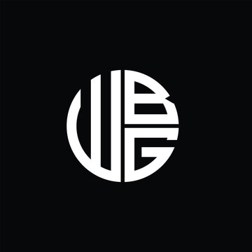 WBG logo WBG icon WBG monogram WBG letter minimalist Circle flat Unique modern abstract logo design.