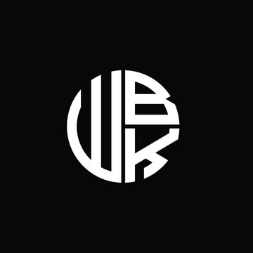 WBK logo WBK icon WBK monogram WBK letter minimalist Circle flat Unique modern abstract logo design.