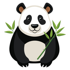 Panda with bamboo