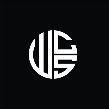 WCS logo WCS icon WCS monogram WCS letter minimalist Circle flat Unique modern abstract logo design.