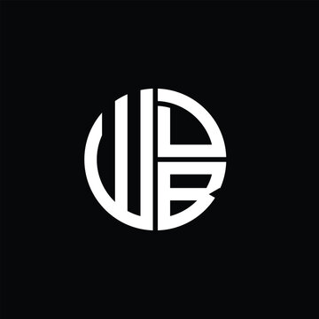 WDB logo WDB icon WDB monogram WDB letter minimalist Circle flat Unique modern abstract logo design.