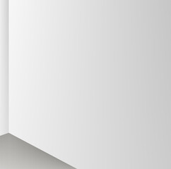 Clean abstract white and grey gradient color wall and floor background
