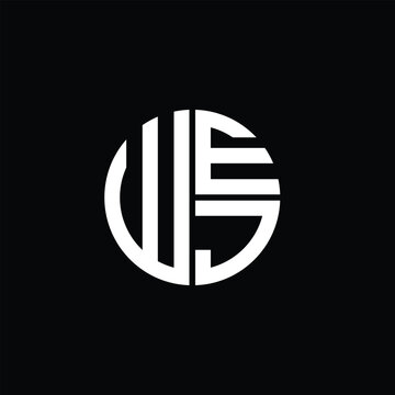 WEJ logo WEJ icon WEJ monogram WEJ letter minimalist Circle flat Unique modern abstract logo design.