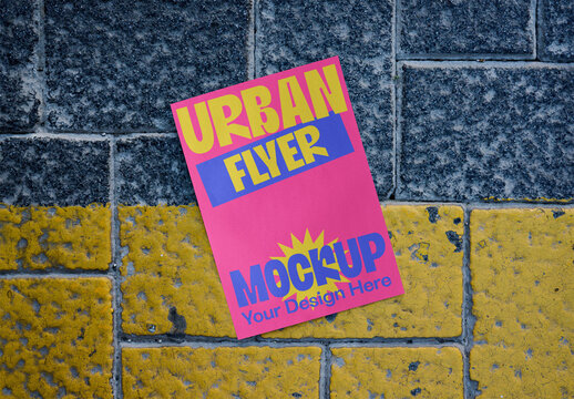 Urban Flyer on Colorful Pavement