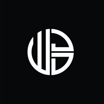 WJD logo WJD icon WJD monogram WJD letter minimalist Circle flat Unique modern abstract logo design.