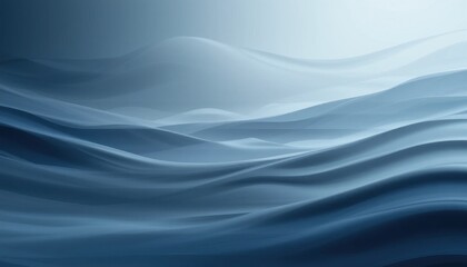 Fototapeta premium Serene Blue and Gray Gradient Background Abstract Waves Texture