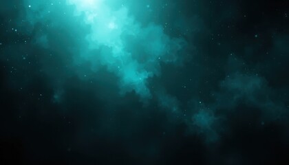 Naklejka premium Abstract Teal and Black Gradient Background Shimmering Glow Texture