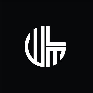 WLM logo WLM icon WLM monogram WLM letter minimalist Circle flat Unique modern abstract logo design.