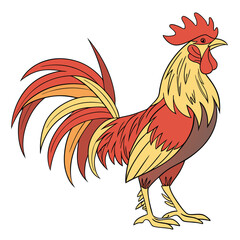 Rooster vector icon logo on white background. rooster logo, vector rooster. Adobe Illustrator Artwork