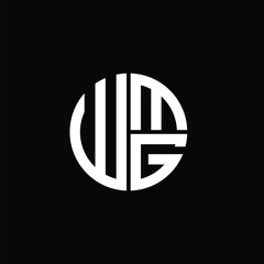 Fototapeta premium WMG logo WMG icon WMG monogram WMG letter minimalist Circle flat Unique modern abstract logo design.
