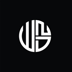 WND logo WND icon WND monogram WND letter minimalist Circle flat Unique modern abstract logo design.