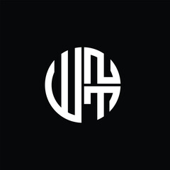 WNT logo WNT icon WNT monogram WNT letter minimalist Circle flat Unique modern abstract logo design.
