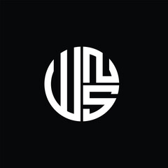 WNS logo WNS icon WNS monogram WNS letter minimalist Circle flat Unique modern abstract logo design.