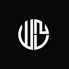 WNV logo WNV icon WNV monogram WNV letter minimalist Circle flat Unique modern abstract logo design.