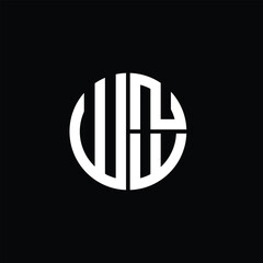 WNW logo WNW icon WNW monogram WNW letter minimalist Circle flat Unique modern abstract logo design.