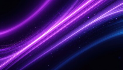 Fototapeta premium Abstract Purple and Blue Gradient Background Bright Neon Lines, Glowing Stripes, and Metallic Texture
