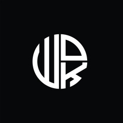 WOK logo WOK icon WOK monogram WOK letter minimalist Circle flat Unique modern abstract logo design.