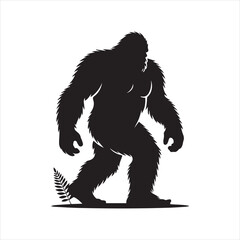 Bigfoot Sasquatch Middle Finger SVG Cut File for Circuit and Silhouette, EPS ,Vector, PNG , JPEG, Zip Folder