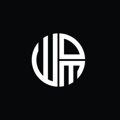 WOM logo WOM icon WOM monogram WOM letter minimalist Circle flat Unique modern abstract logo design.