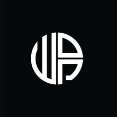 WOP logo WOP icon WOP monogram WOP letter minimalist Circle flat Unique modern abstract logo design.