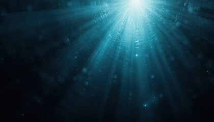 Abstract Dark Blue Light Beam Glow Grainy Texture Background