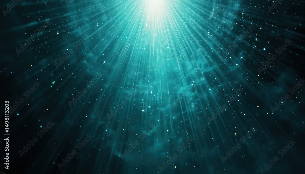 Aufkleber abstract teal and black gradient texture with light beam glow shimmering noise effect