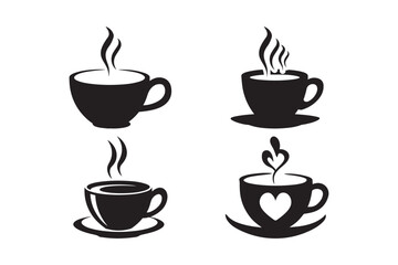 Minimalist Tea Coffee Cup Silhouette