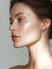 portrait of young woman with perfect skin